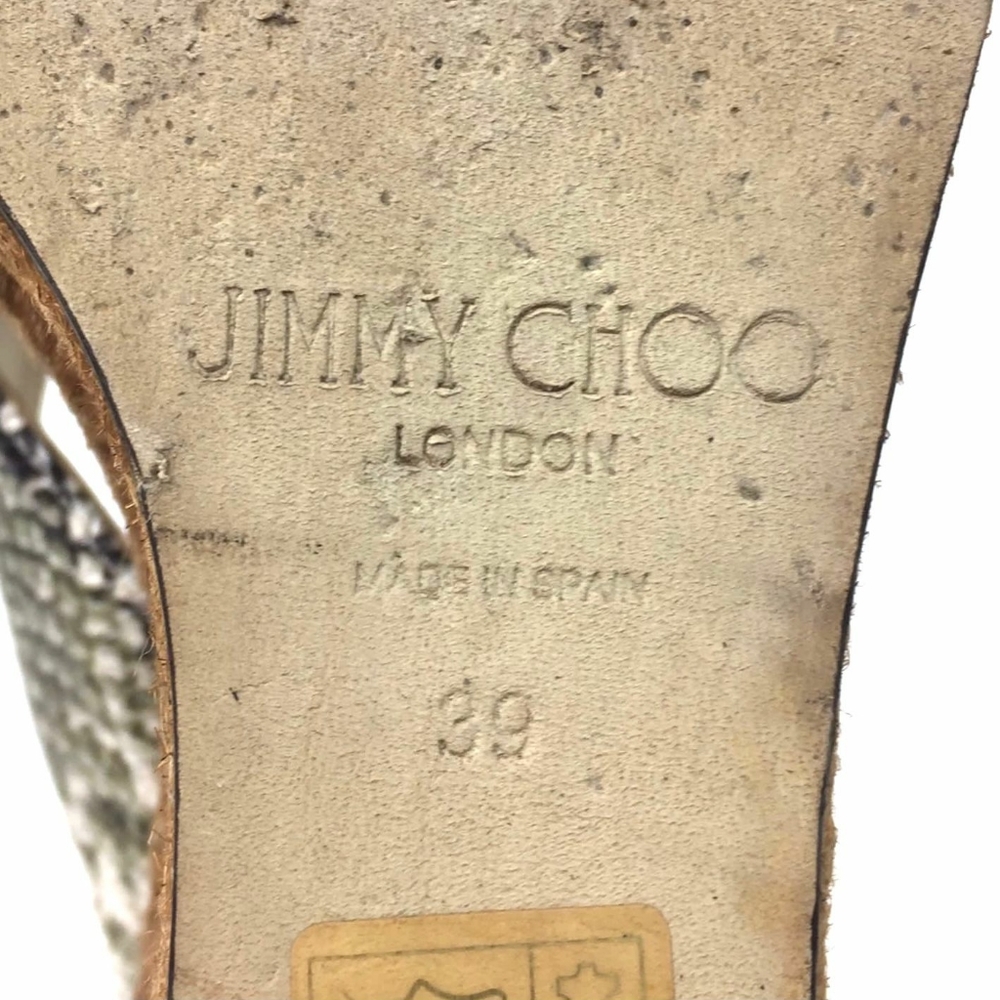 JIMMY CHOO Dovina Snake Embossed Espadrille 9 - Picture 9 of 12